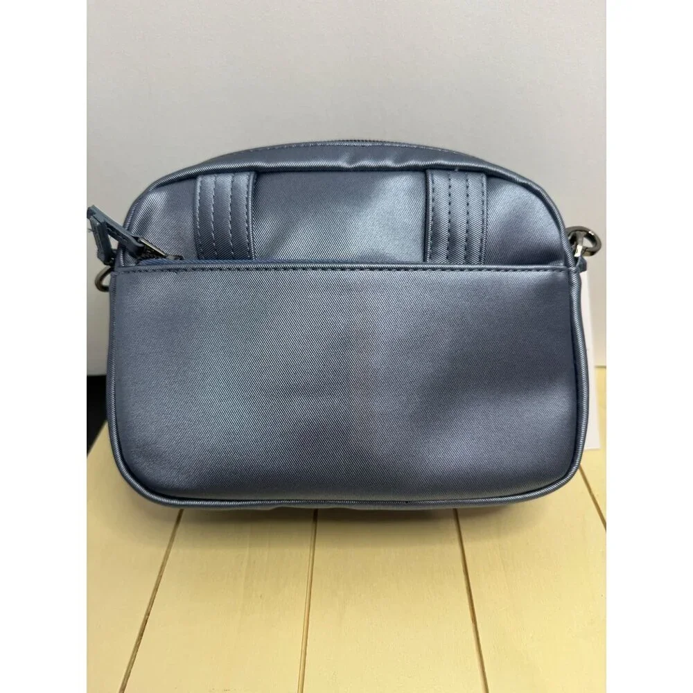 LUG Super Coupe 2 Satin Luxe Convertible Crossbody Bag NWT Metallic Blue Moon - Picture 2 of 9
